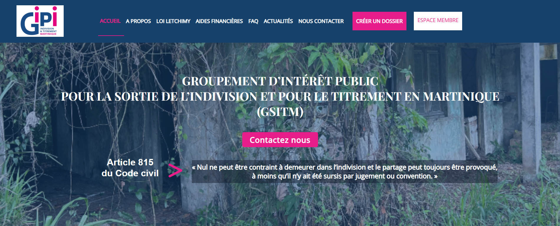 GIPI Martinique Web Site